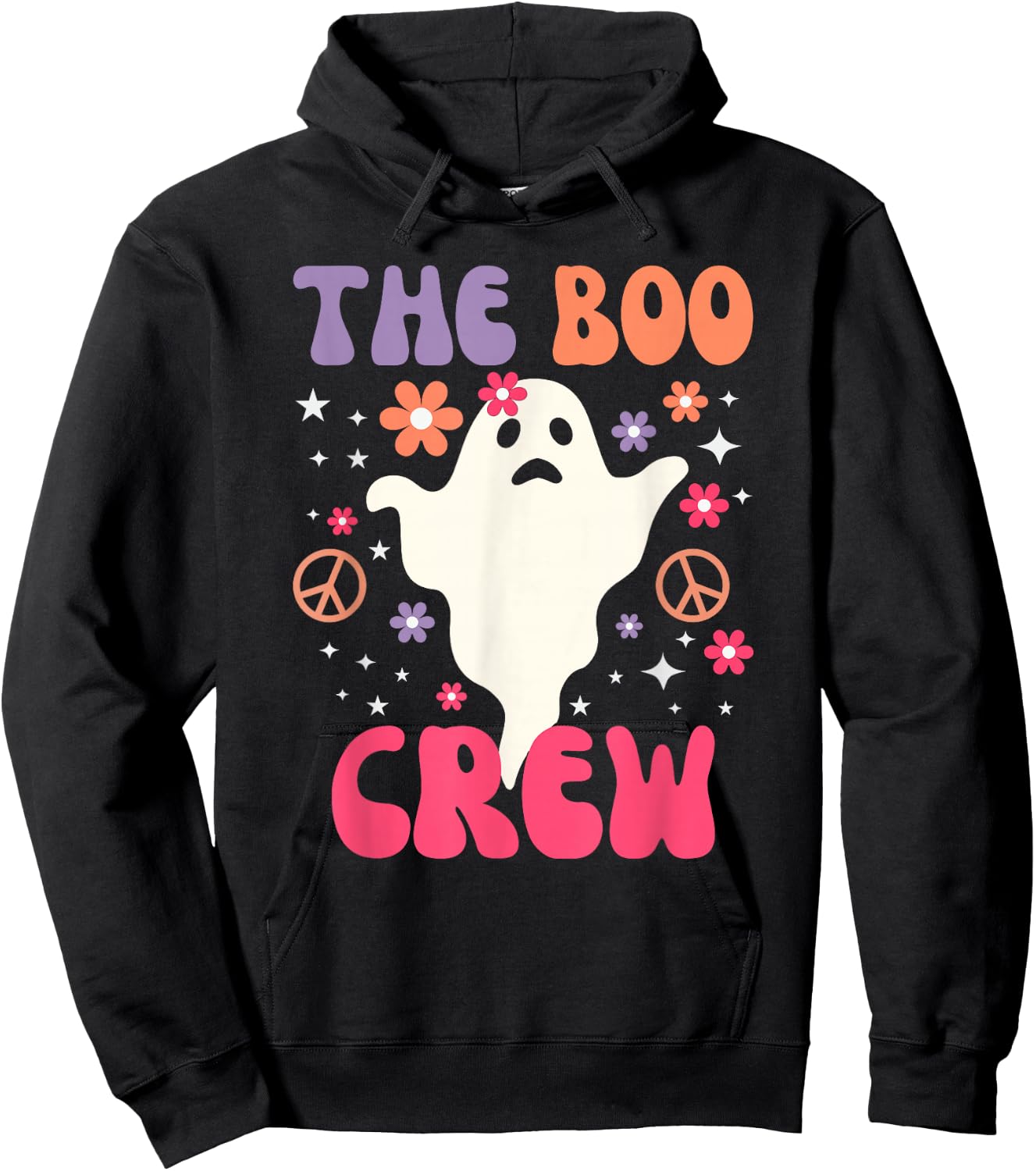 Halloween The Boo Crew - Cute Ghost - Spooky Family Matching Hoodie - Hoodie | Black