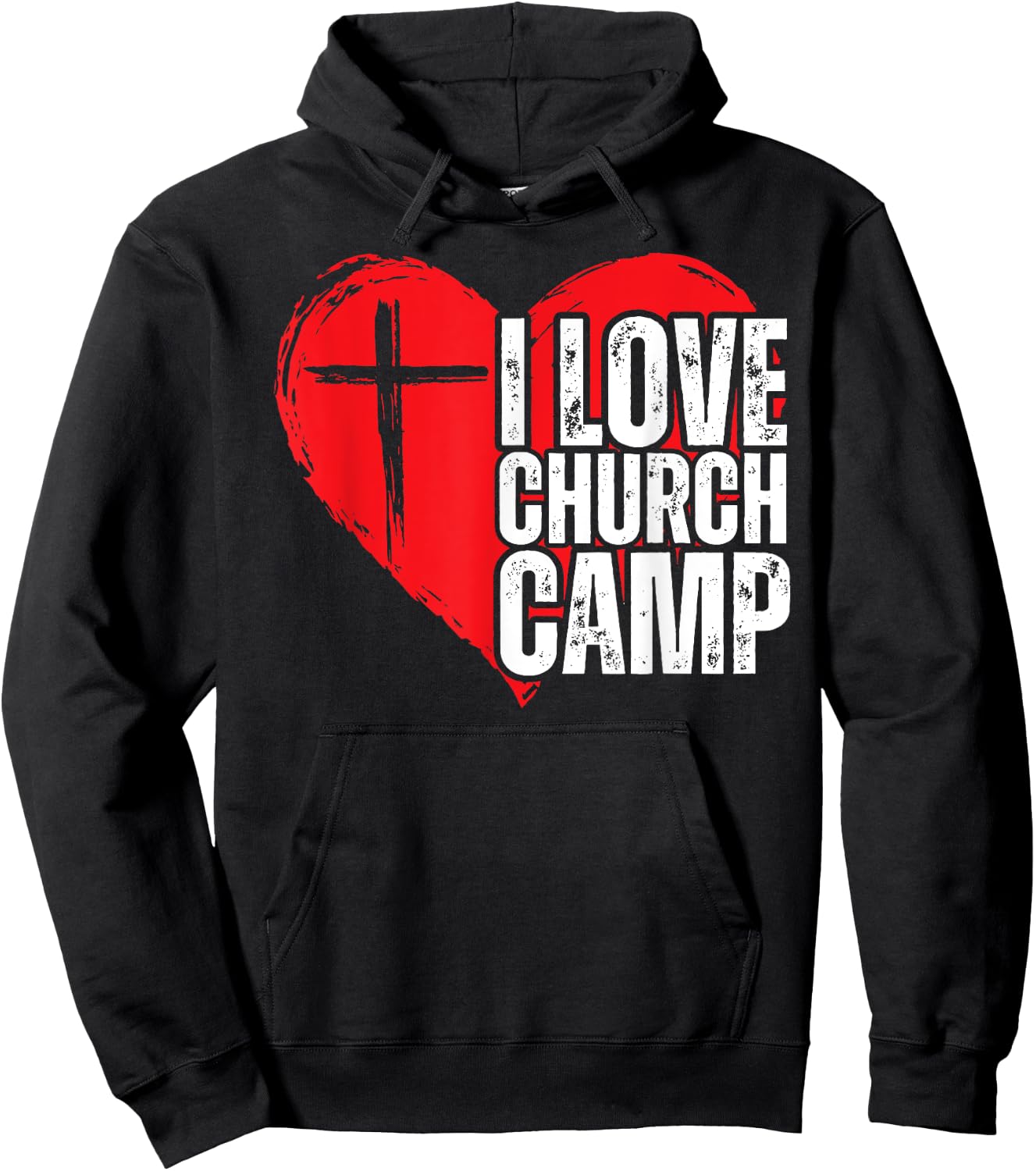 I Love Church Camp VBS Vacation Bible School Jesus VBS Crew Hoodie - Hoodie | Black