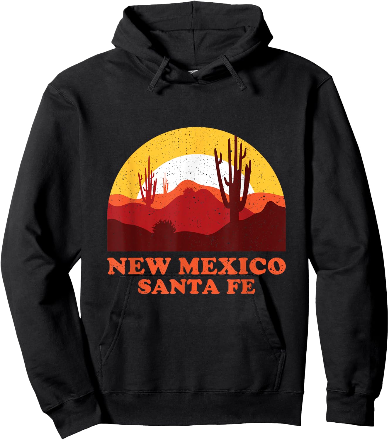 Vintage New Mexico Desert Santa Fe Sunset Travel Souvenir Hoodie - Hoodie | Black