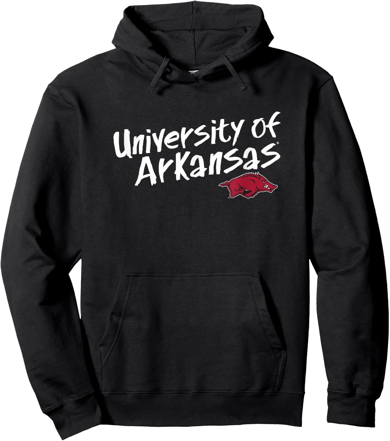 University of Arkansas Razorbacks Written Text Hoodie - Hoodie | Black