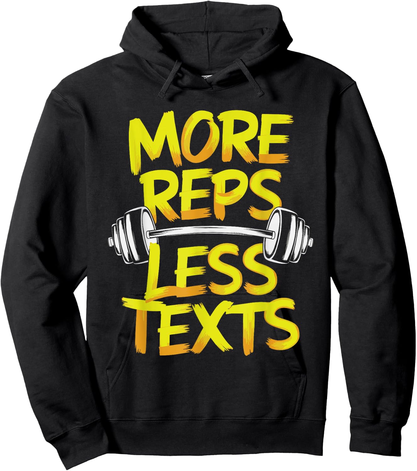 More Reps Less Texts Hoodie - Hoodie | Black