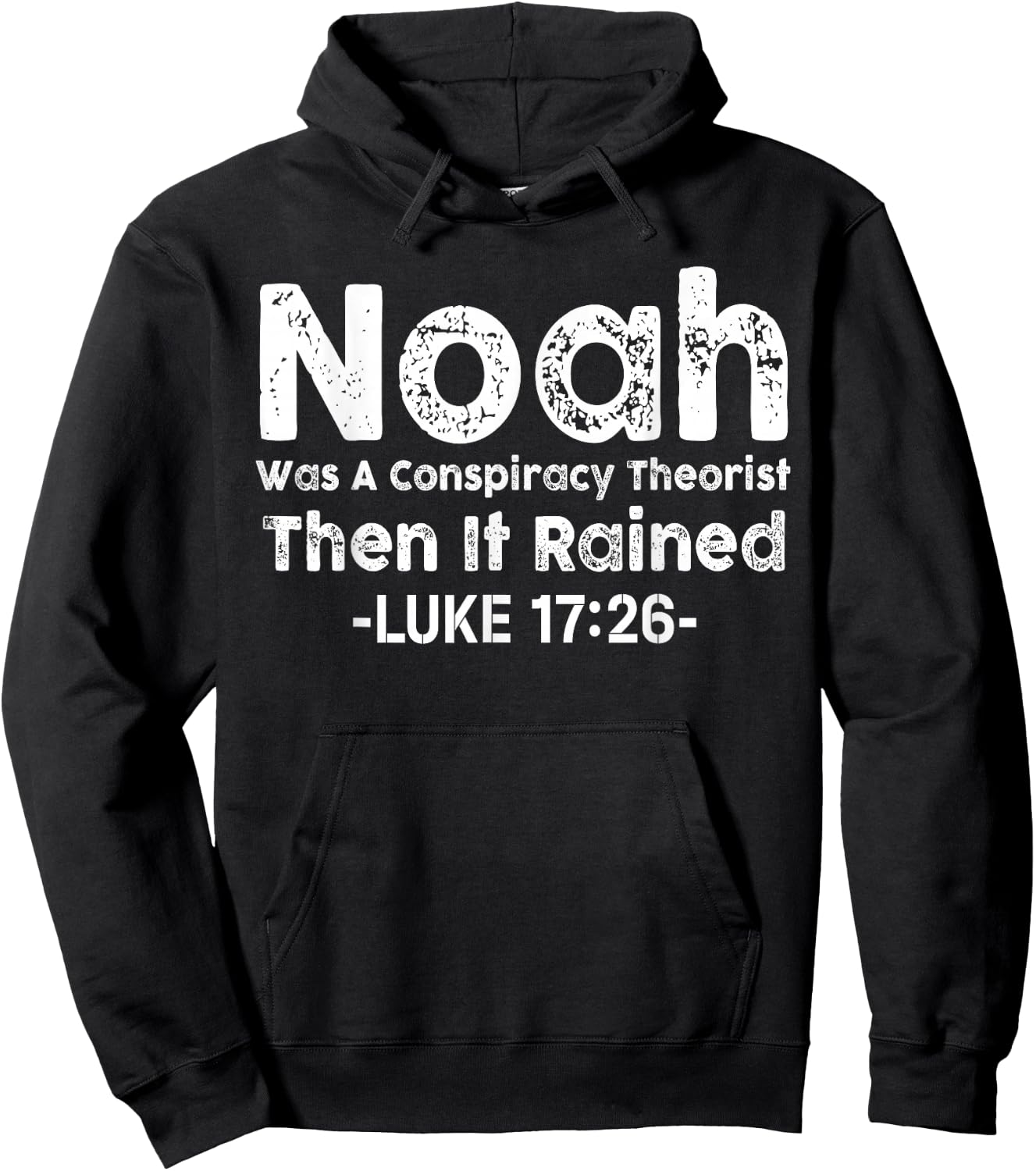 Christian Funny Conservative Noah Was A Conspiracy Theorist Hoodie - Hoodie | Black