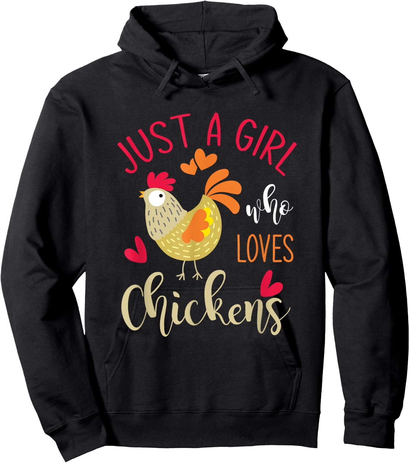 Just A Girl Who Loves Chickens Hoodie - Hoodie | Black
