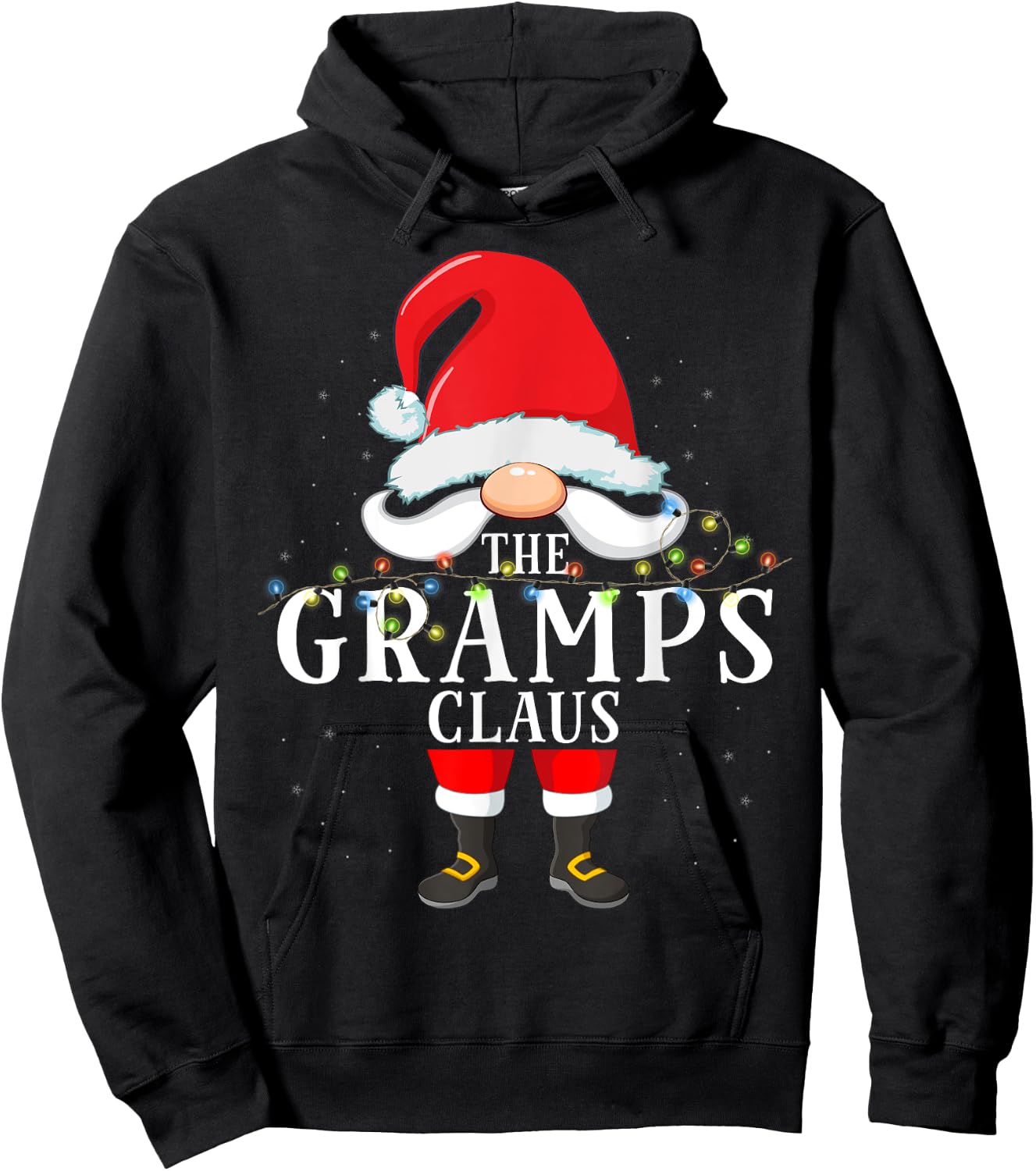 The Gramps Claus Christmas Pajama Hoodie - Hoodie | Black