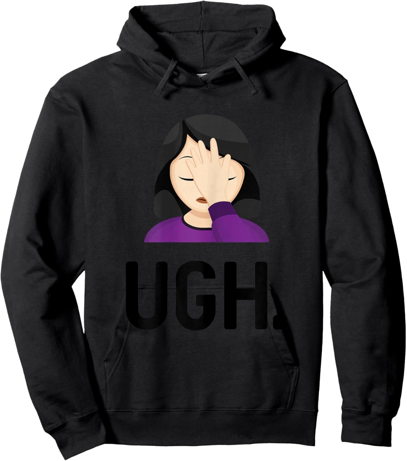 Ugh Face Palm Hoodie - Hoodie | Black