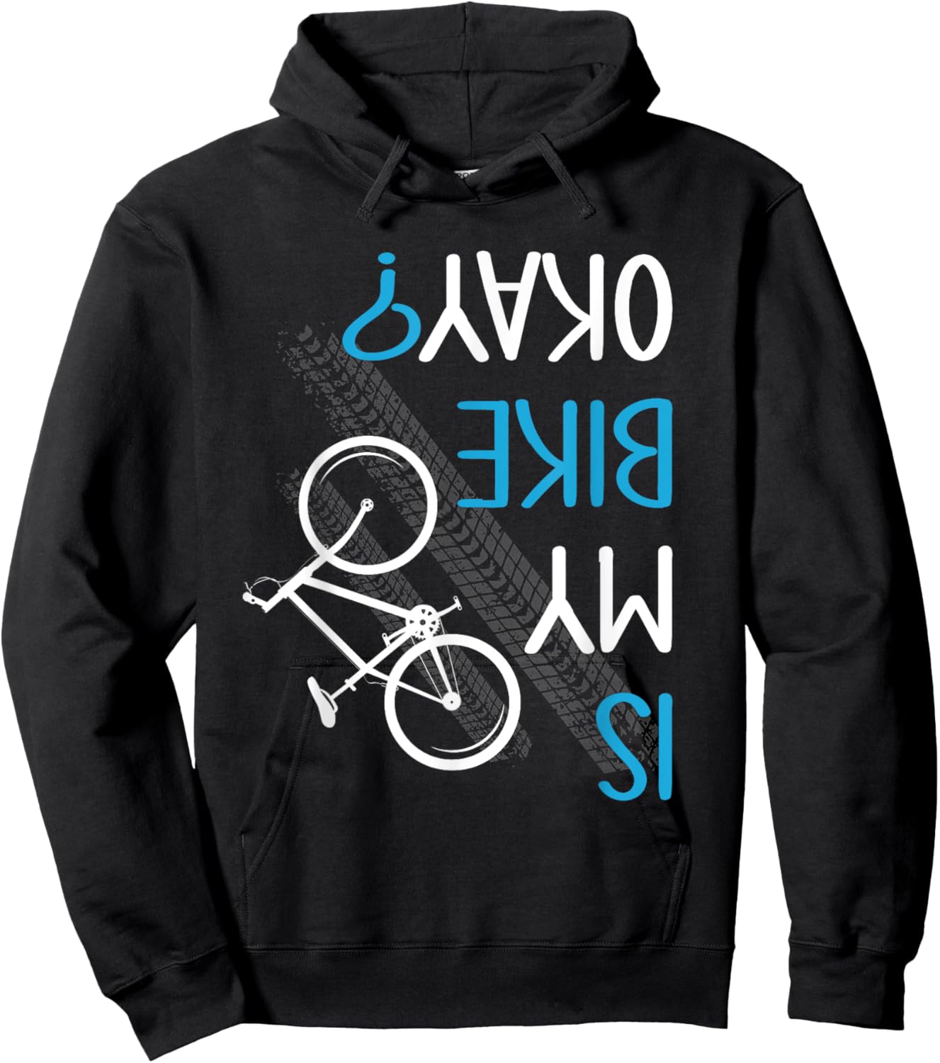 Is My Bike OK? Biker Cycling Funny Cyclist Gift Hoodie - Hoodie | Black