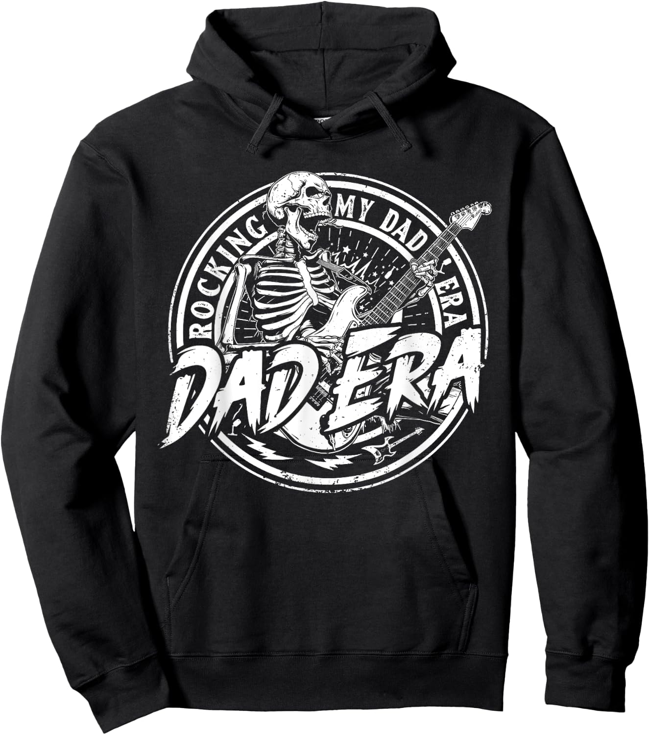 Rocking My Dad Era Funny Dad Father Daddy Era For Hoodie - Hoodie | Black