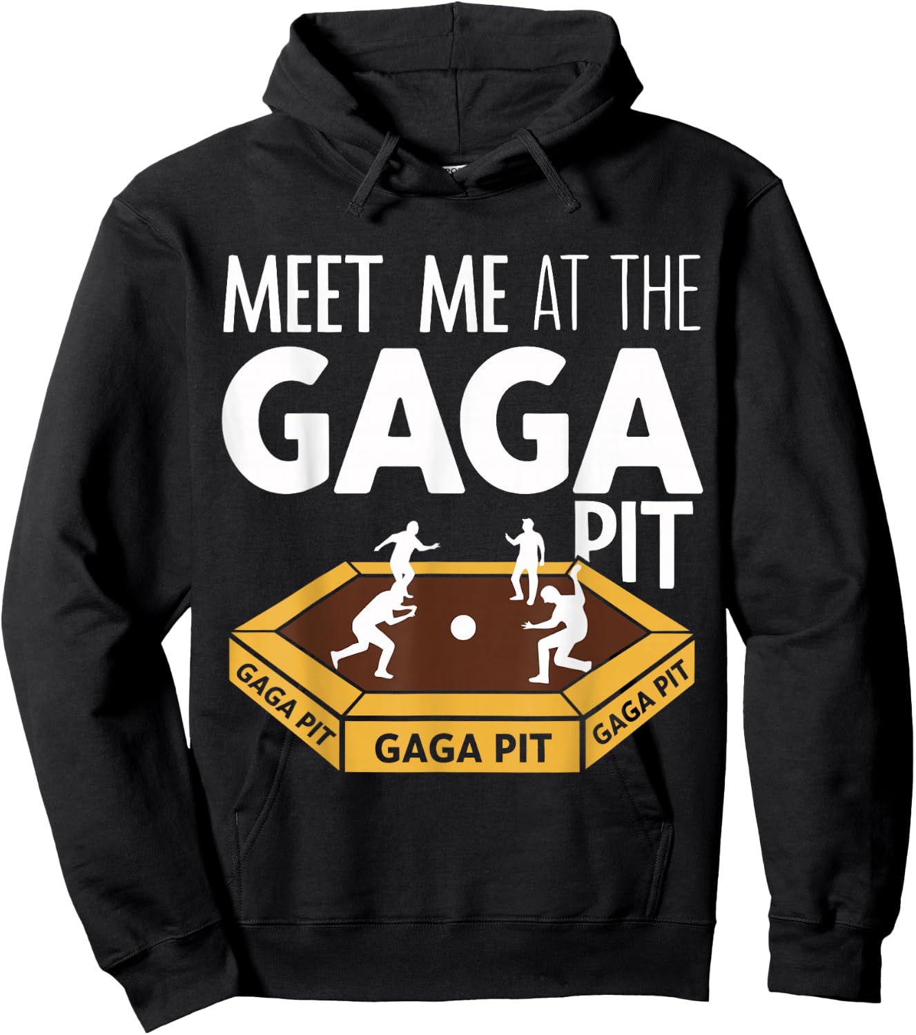 Fun Gaga Ball Game Meet Me at the Gaga Pit Dodgeball Kids Hoodie - Hoodie | Black