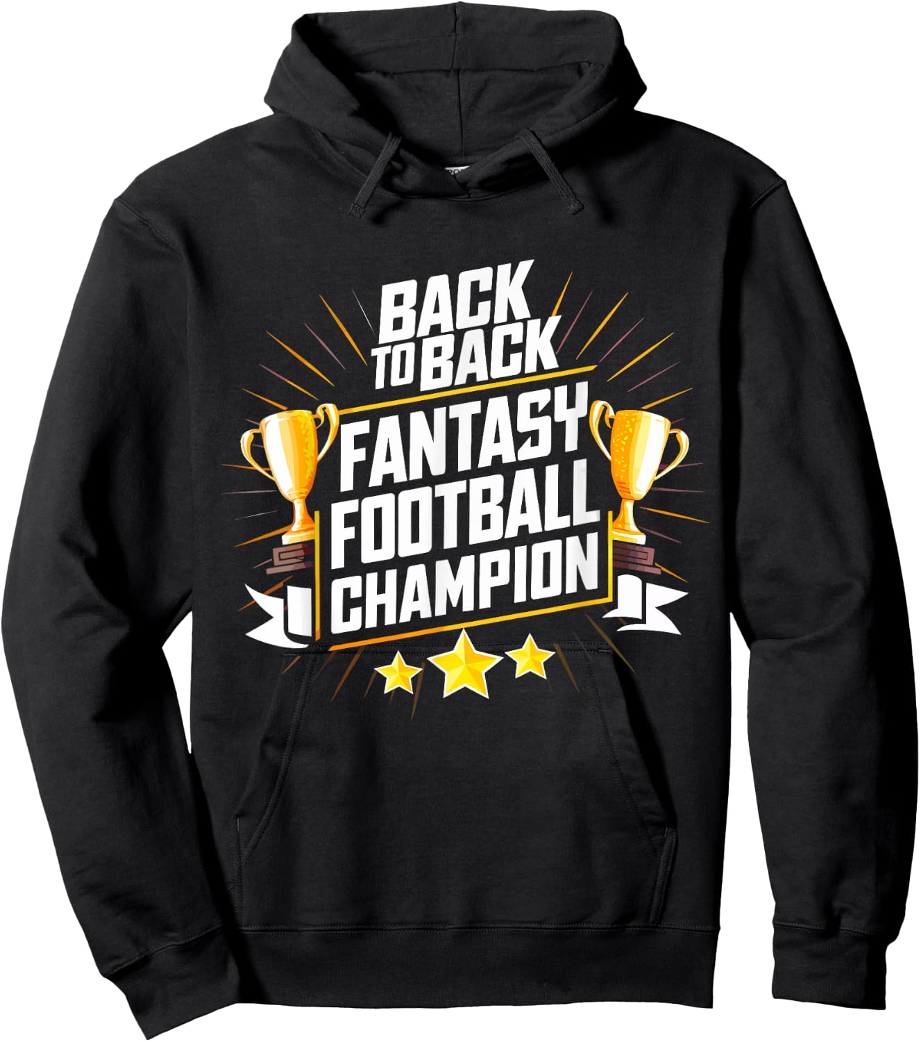 Back to Back Champion Fantasy Football Draft Party Kit Hoodie - Hoodie | Black