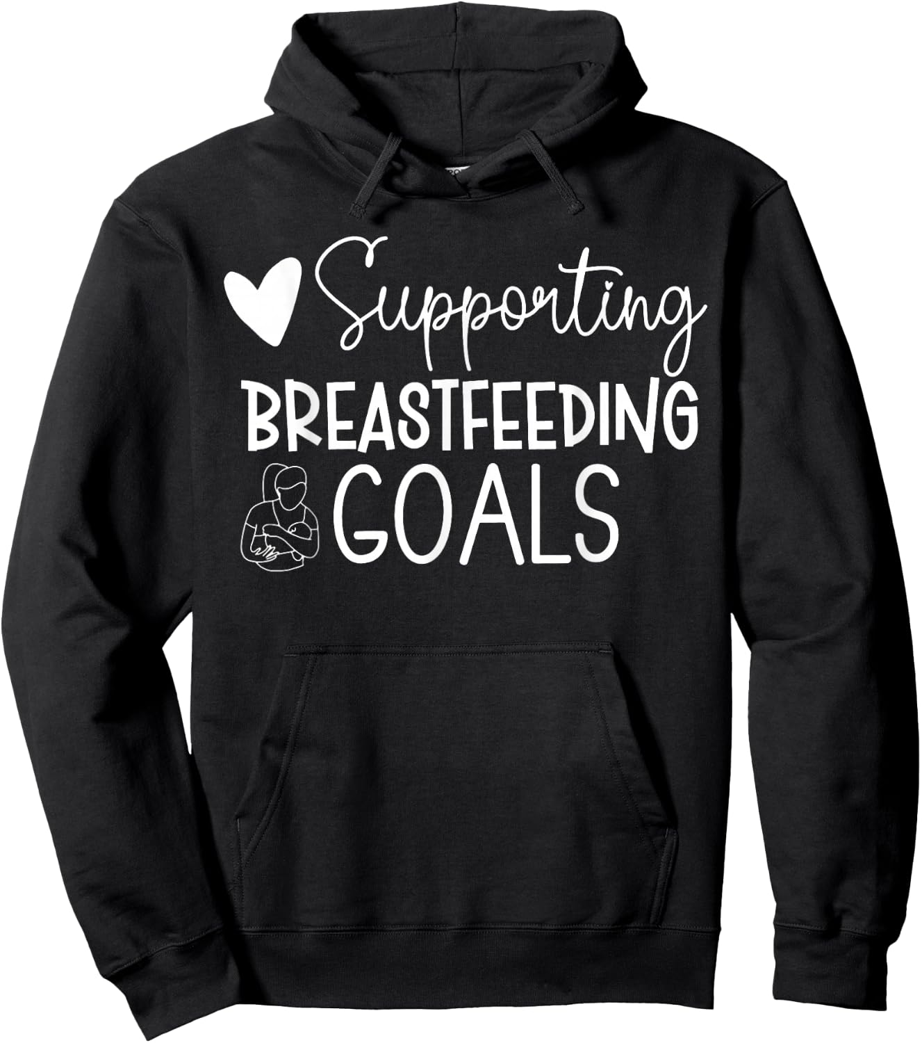 Retro Supporting Breastfeeding Goals IBCLC Crew Hoodie - Hoodie | Black