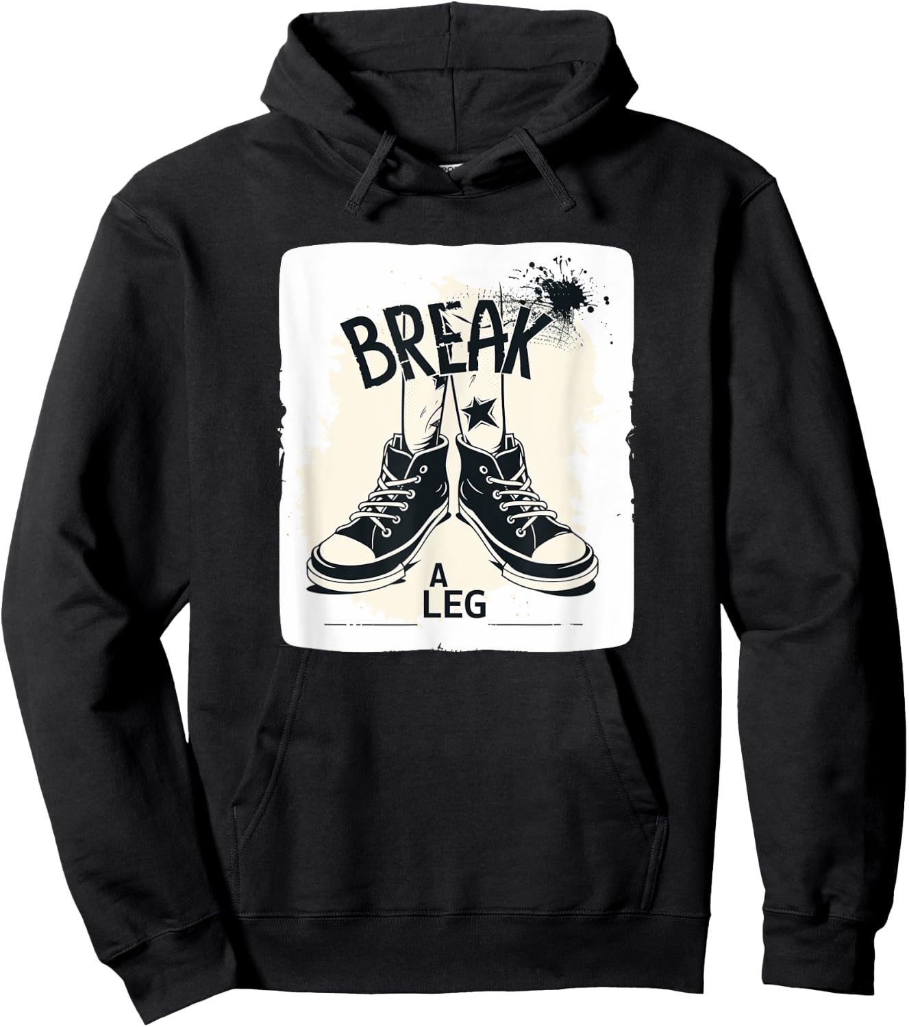 Funny Luck Idiom Costume for Break a Leg Lovers Hoodie - Hoodie | Black