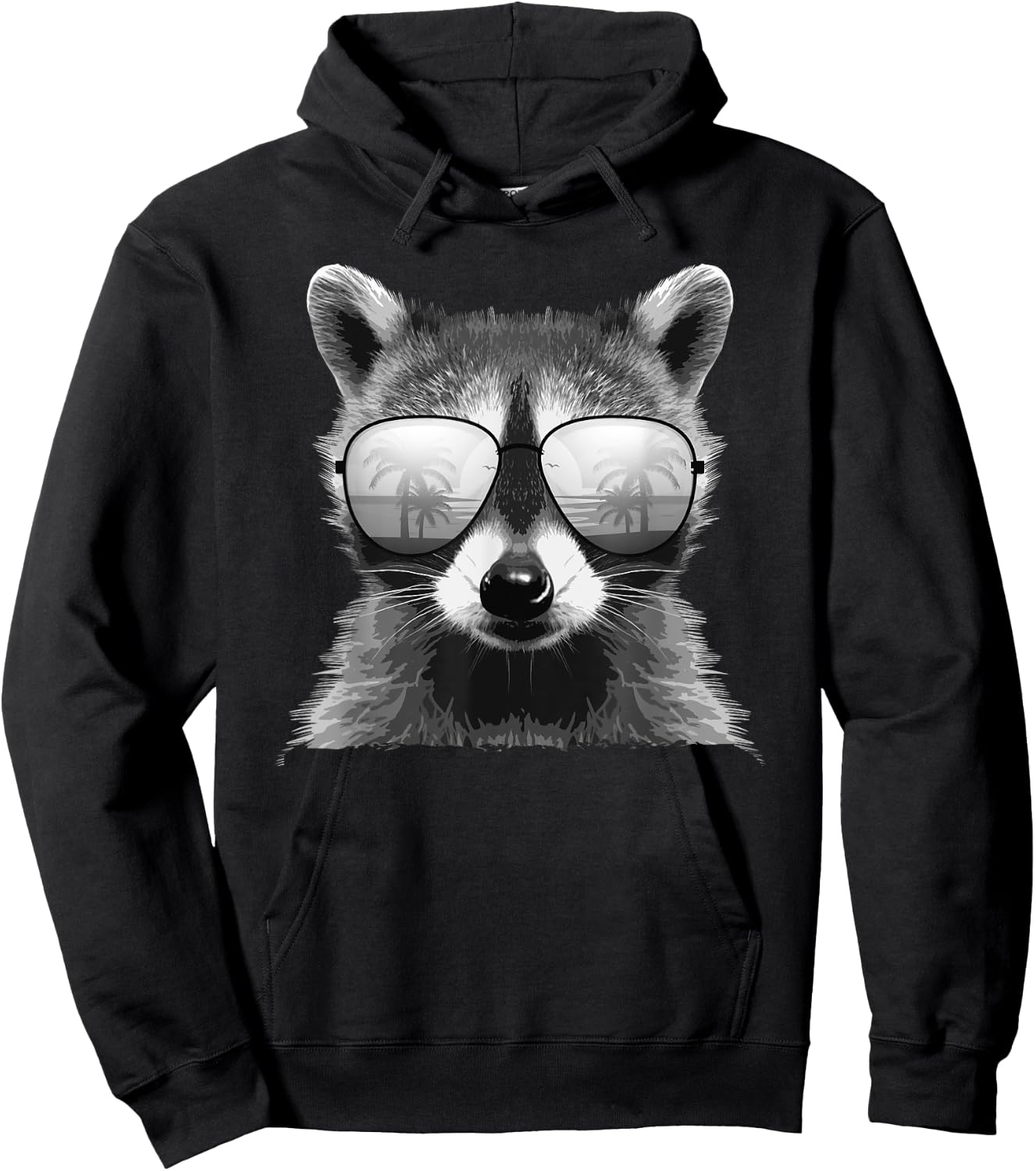 Funny Raccoon Art Women Kids Racoon Lover Raccoon Hoodie - Hoodie | Black