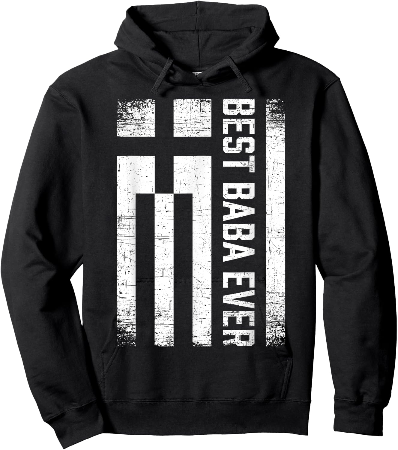 Best Baba Ever Retro Greece Flag Fathers Day Greek Dad Hoodie - Hoodie | Black