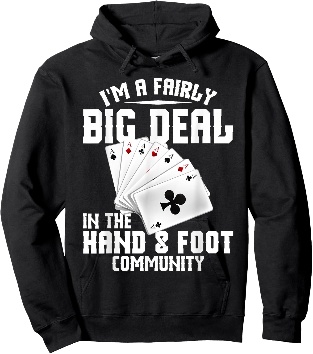 Hand Foot Card Game Set King Card Game Set Hand and Foot Hoodie - Hoodie | Black