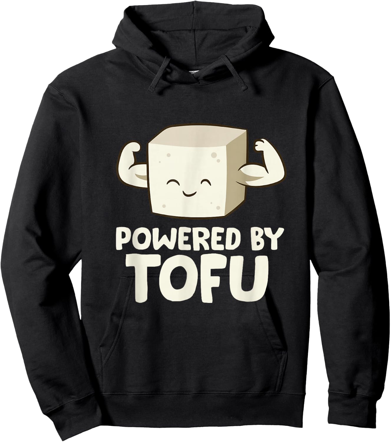 Vegan Vegetarian Love Tofu Powered By Tofu Hoodie - Hoodie | Black