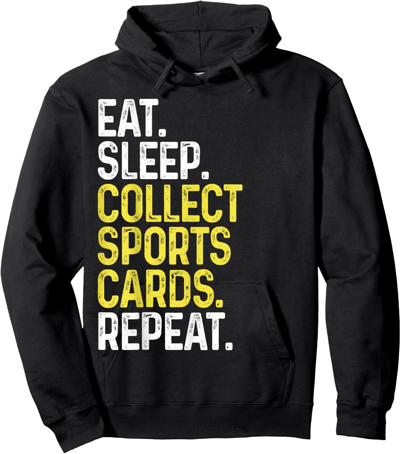 Eat Sleep Collect Sports Cards Repeat Funny Card Collector Hoodie - Hoodie | Black