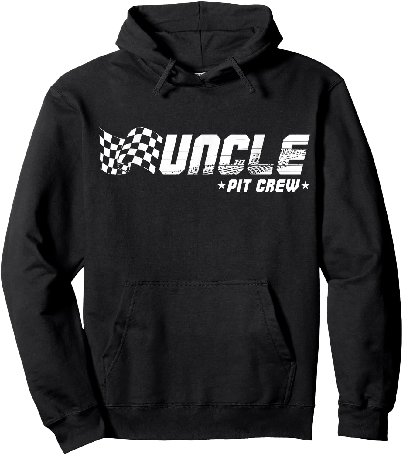 Uncle Pit Crew Race Car Birthday Family Racing Hoodie - Hoodie | Black