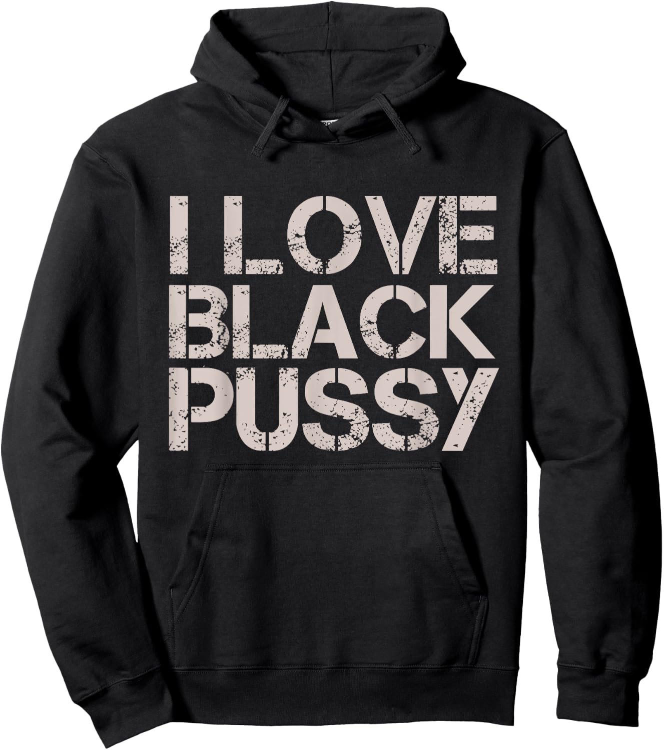 Vintage I Love Black Pussy Funny Adult Humor Sarcastic Women Hoodie - Hoodie | Black