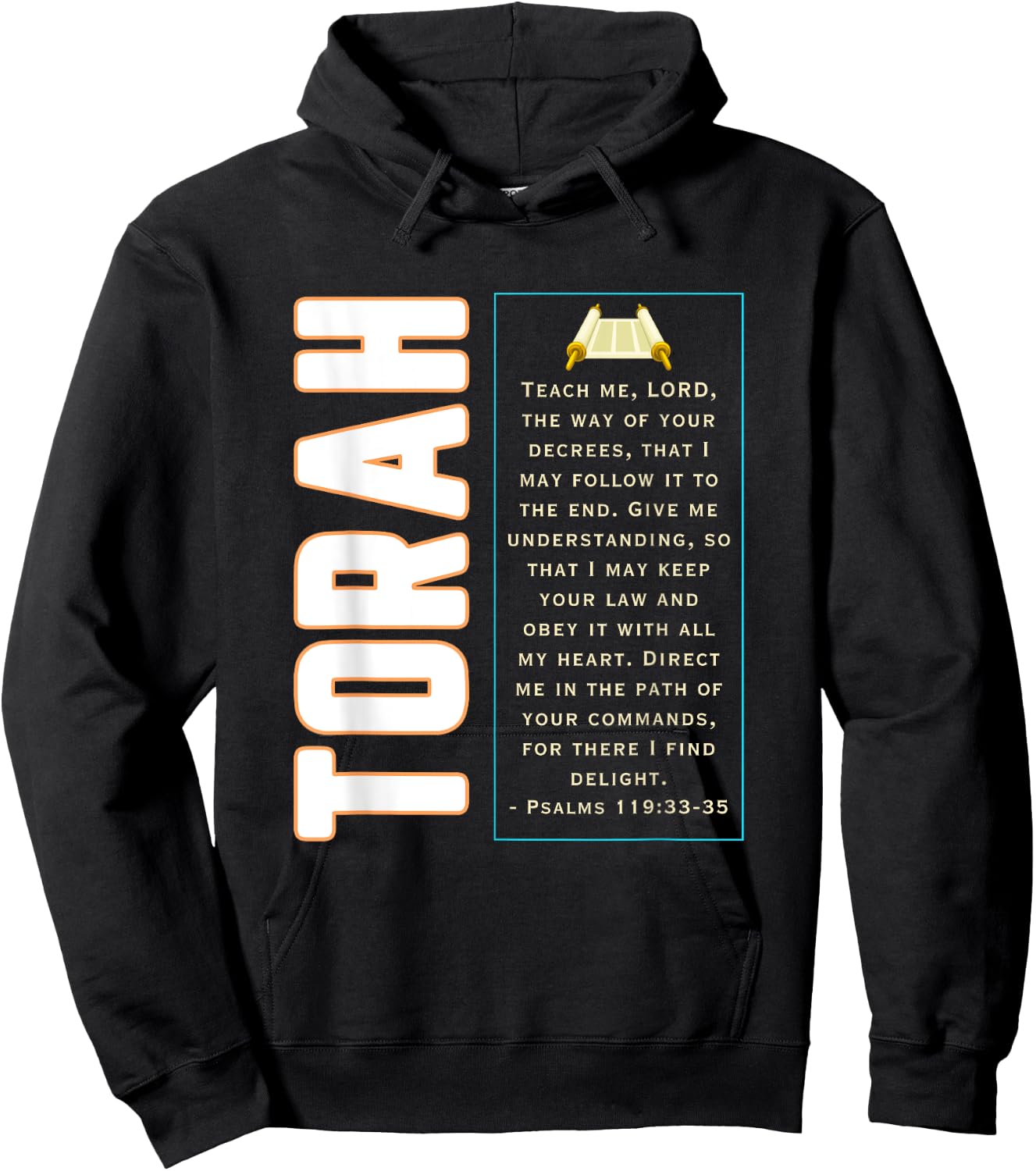 Lion of Judah Torah Observant Hebrew Roots Hoodie - Hoodie | Black