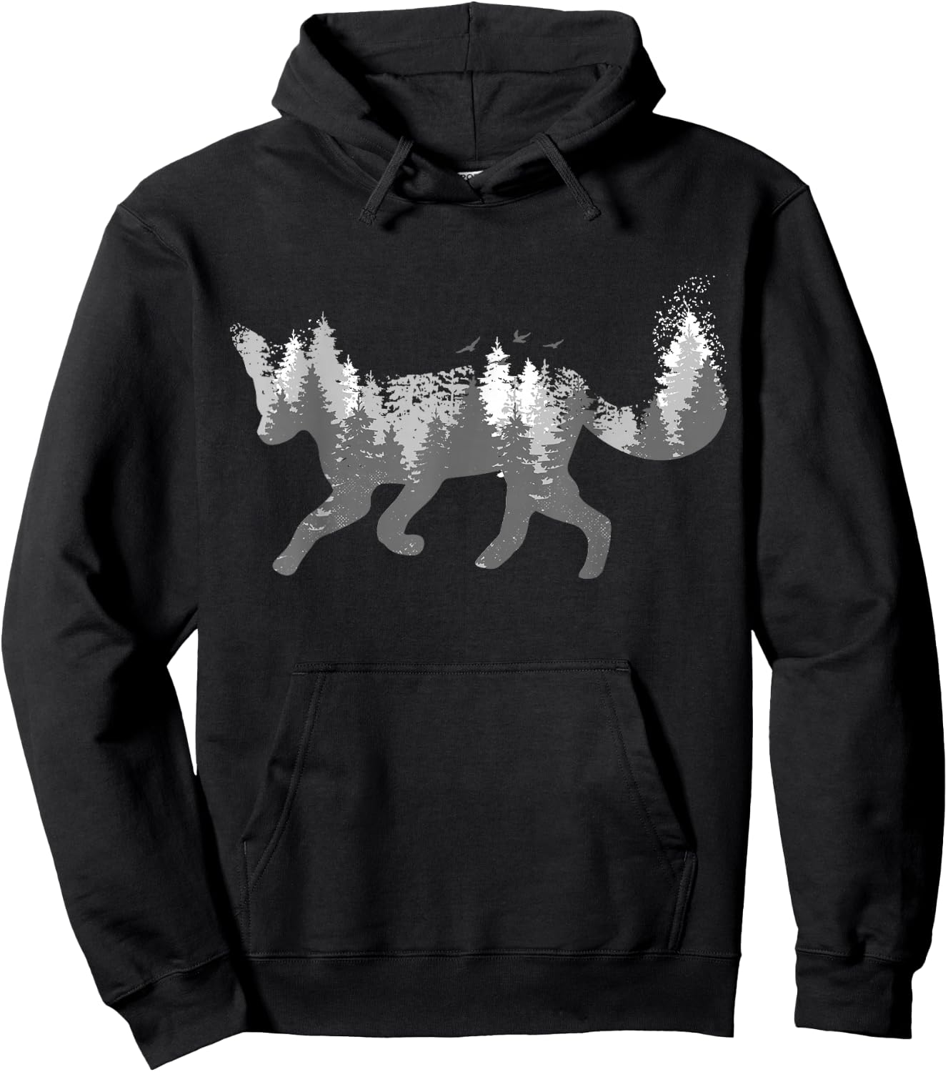 Fox Nature Outdoor Hiking Camping Hunting Gift Hoodie - Hoodie | Black