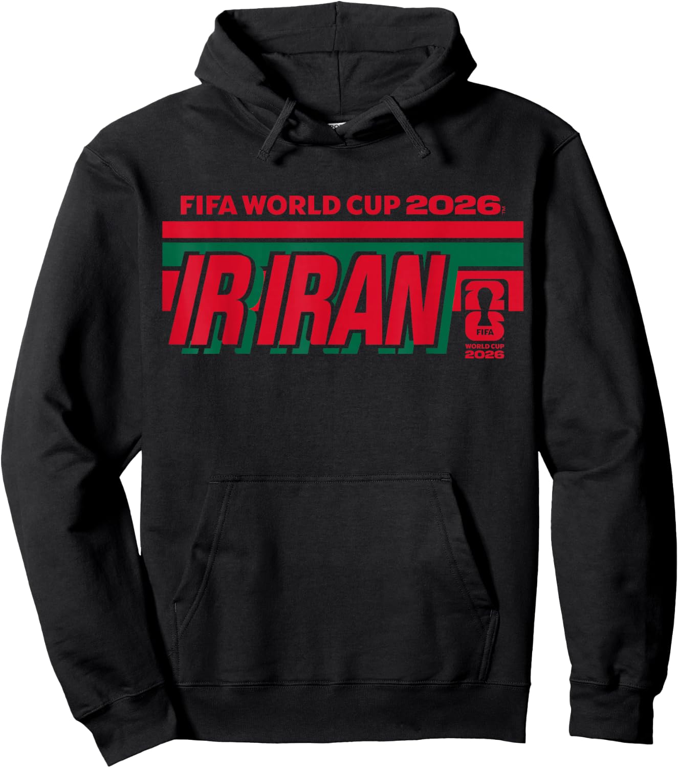 FIFA World CUP26 IR Iran Stack Banner Hoodie - Hoodie | Black