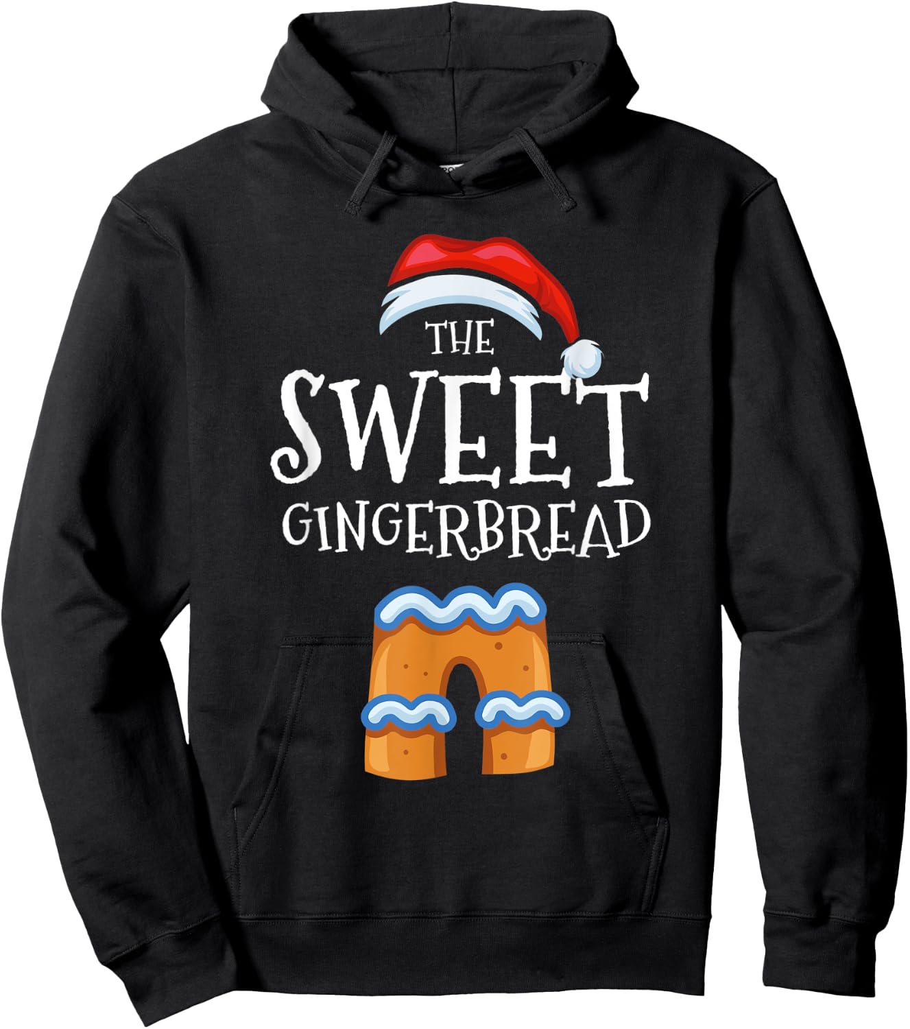 Sweet Gingerbread Family Matching Group Christmas Gift Hoodie - Hoodie | Black