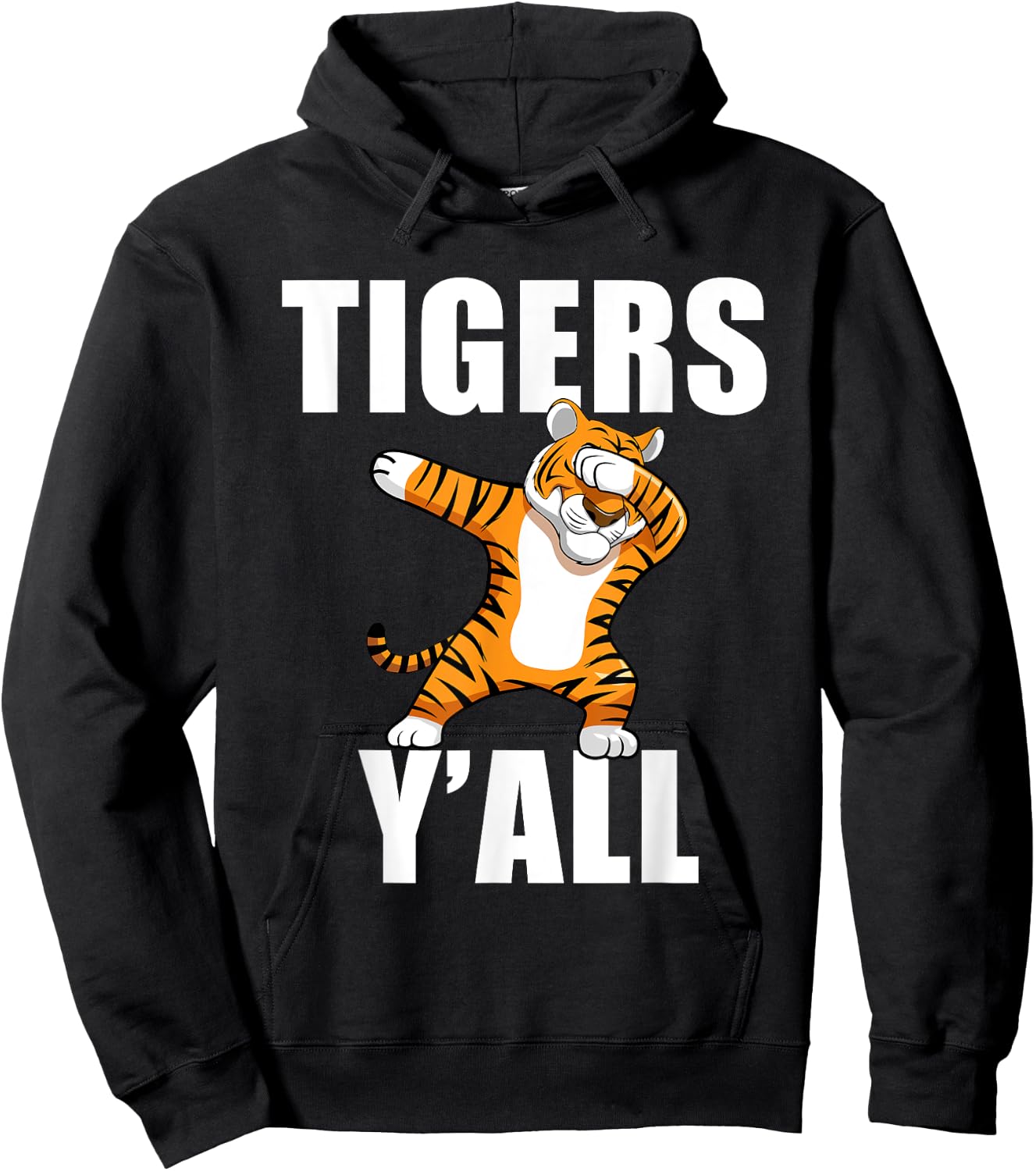 Tigers Y'all Dabbing Tiger School Mascot Sports Football Dab Hoodie - Hoodie | Black
