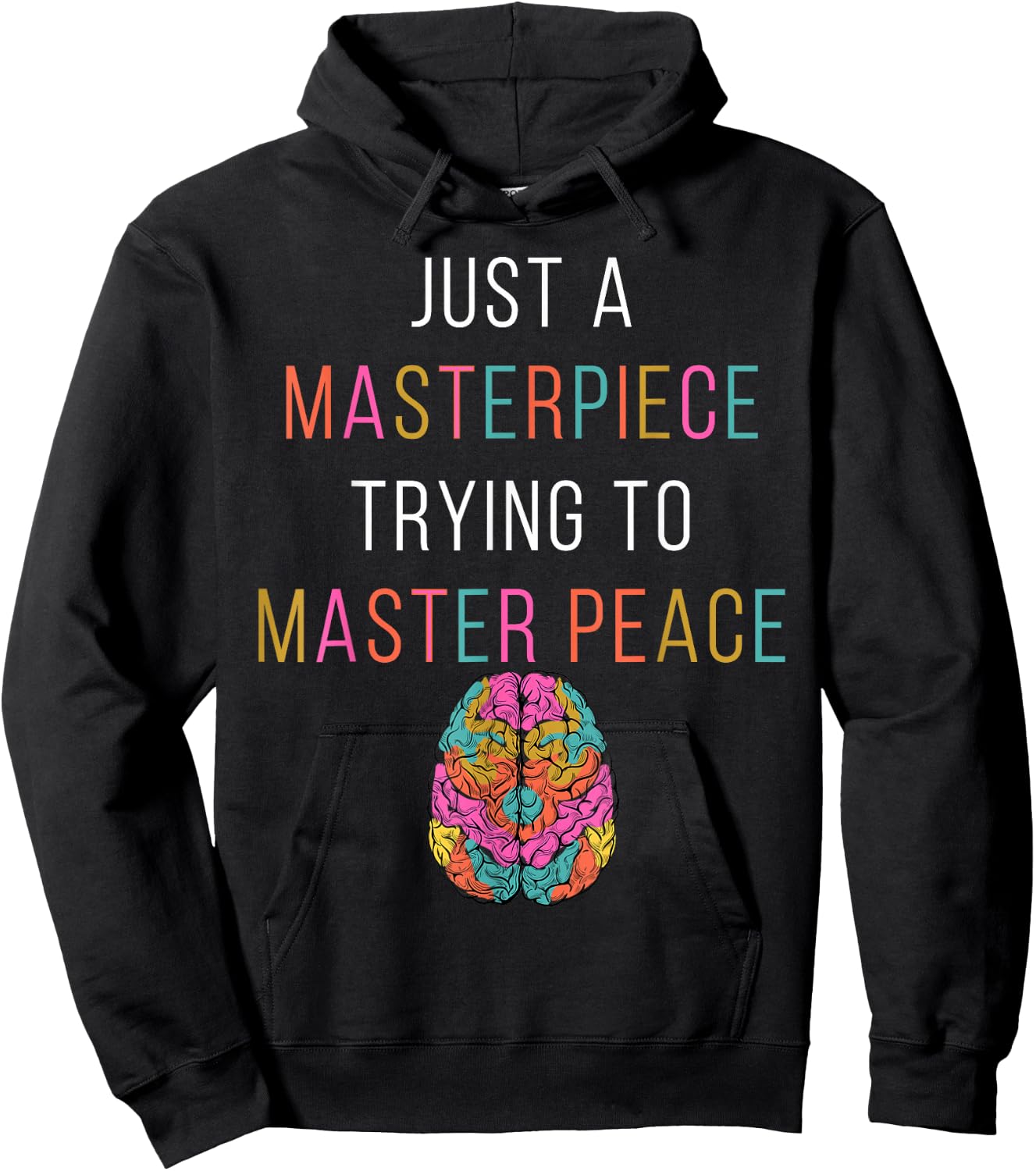 Just A Masterpiece Mental Health Awareness Green Stigma Hoodie - Hoodie | Black