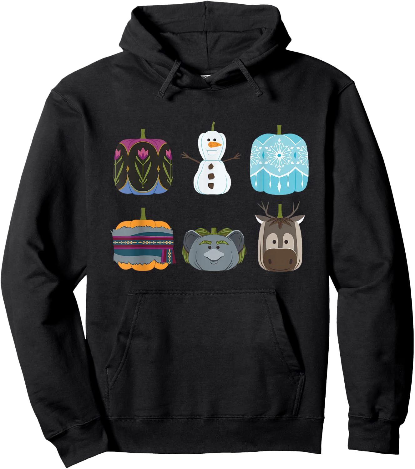 Disney Princess Frozen Pumpkins Autumn Elsa’s Fall Harvest Hoodie - Hoodie | Black