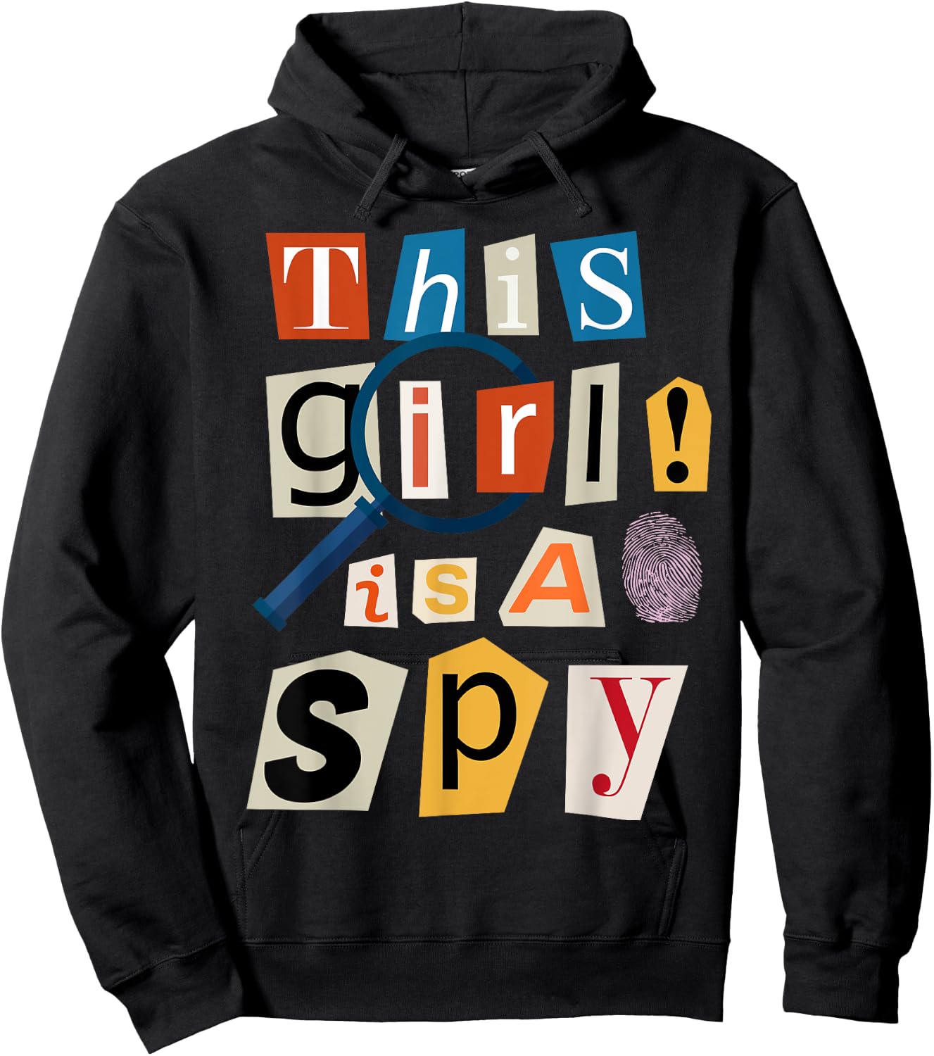This Girl Is A Spy Funny Detective Costume Secret Agent Hoodie - Hoodie | Black
