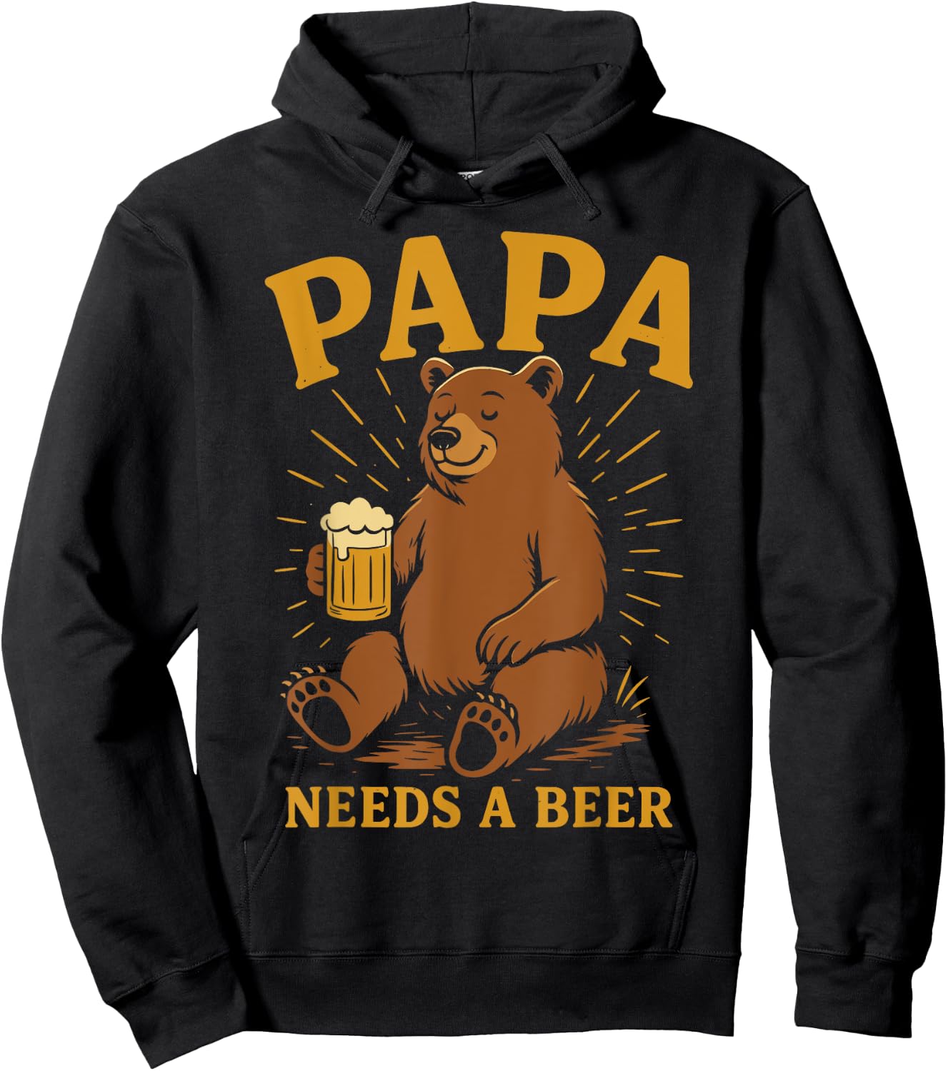 Beer fan PAPA NEEDS A BEER Funny Soon-to-be Dad Hoodie - Hoodie | Black
