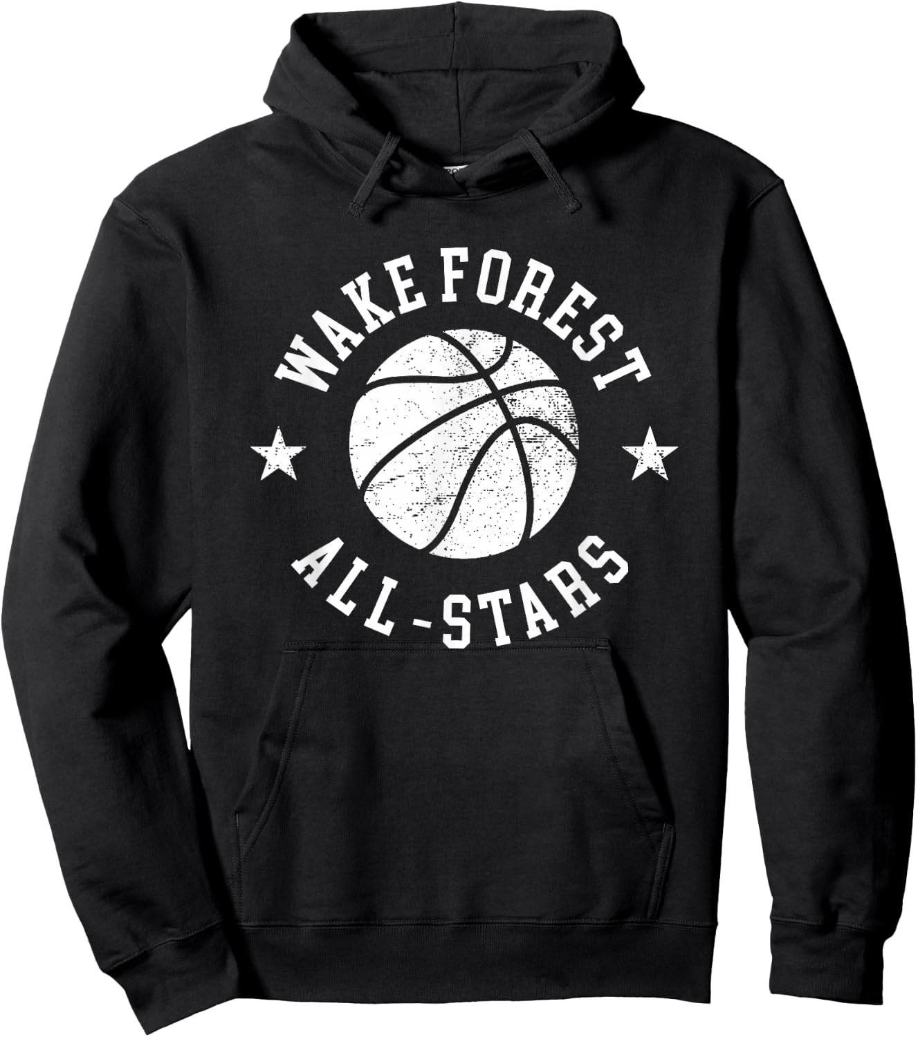 Wake Forest Vintage All-Stars Retro 80s Basketball Hoodie - Hoodie | Black