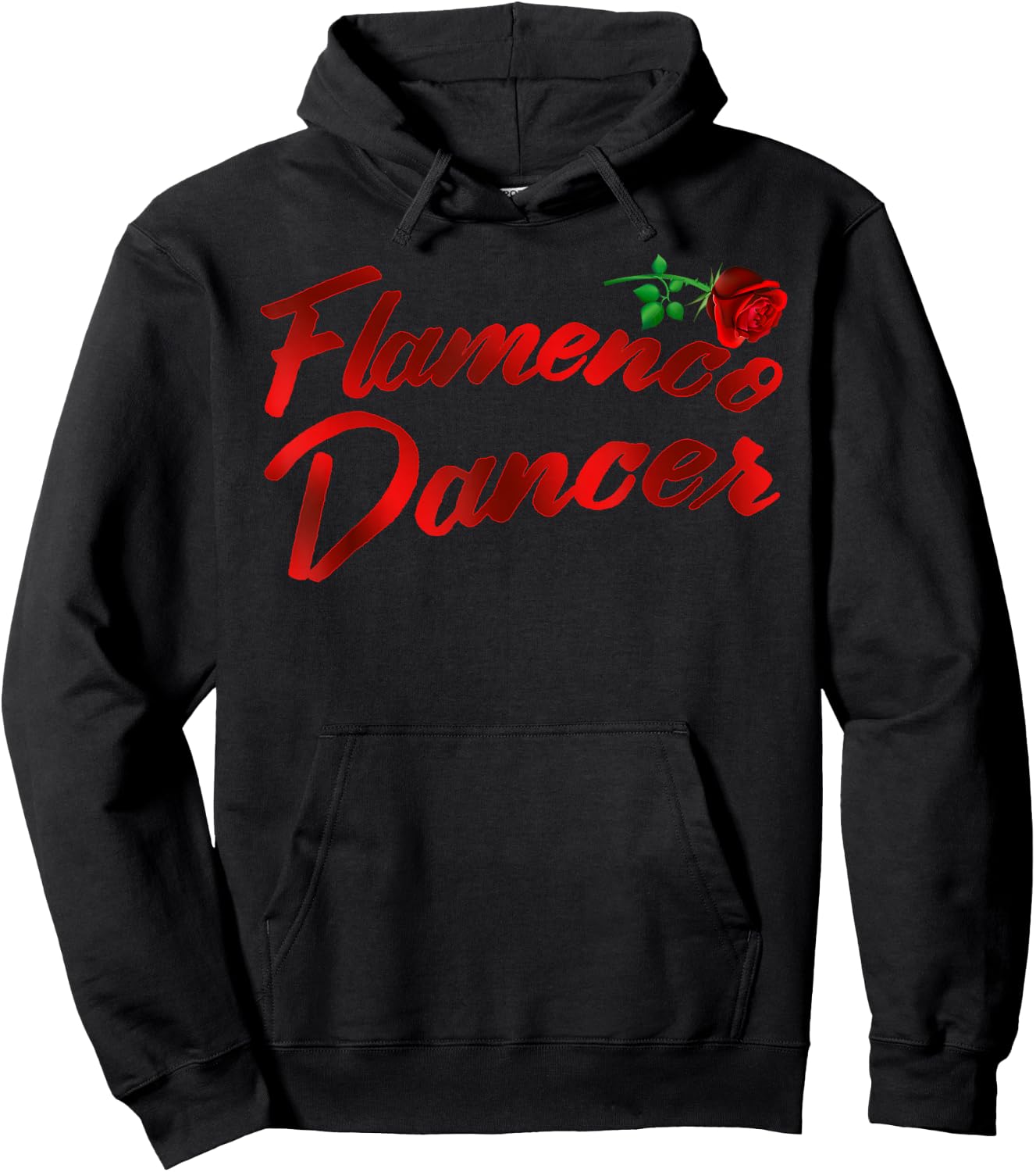 Flamenco Dancer Rose T shirt Hoodie - Hoodie | Black