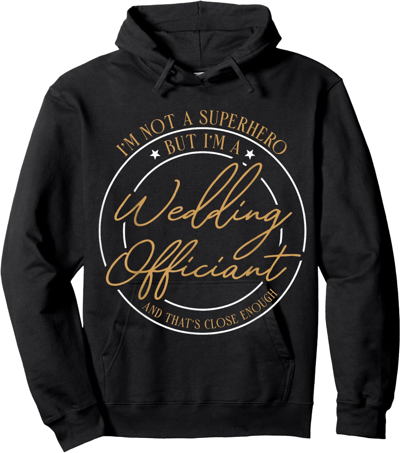 Wedding Officiant Hero Internet Ordained Minister Gift Hoodie - Hoodie | Black