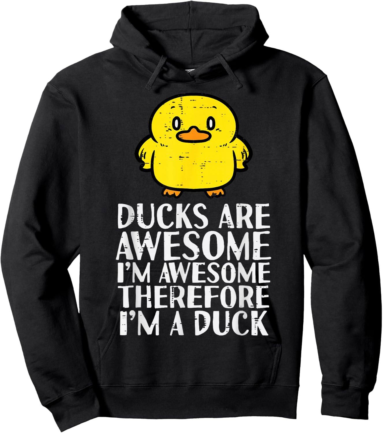 Ducks Are Awesome Therefore Funny Women Girls Boys Kids Men Hoodie - Hoodie | Black