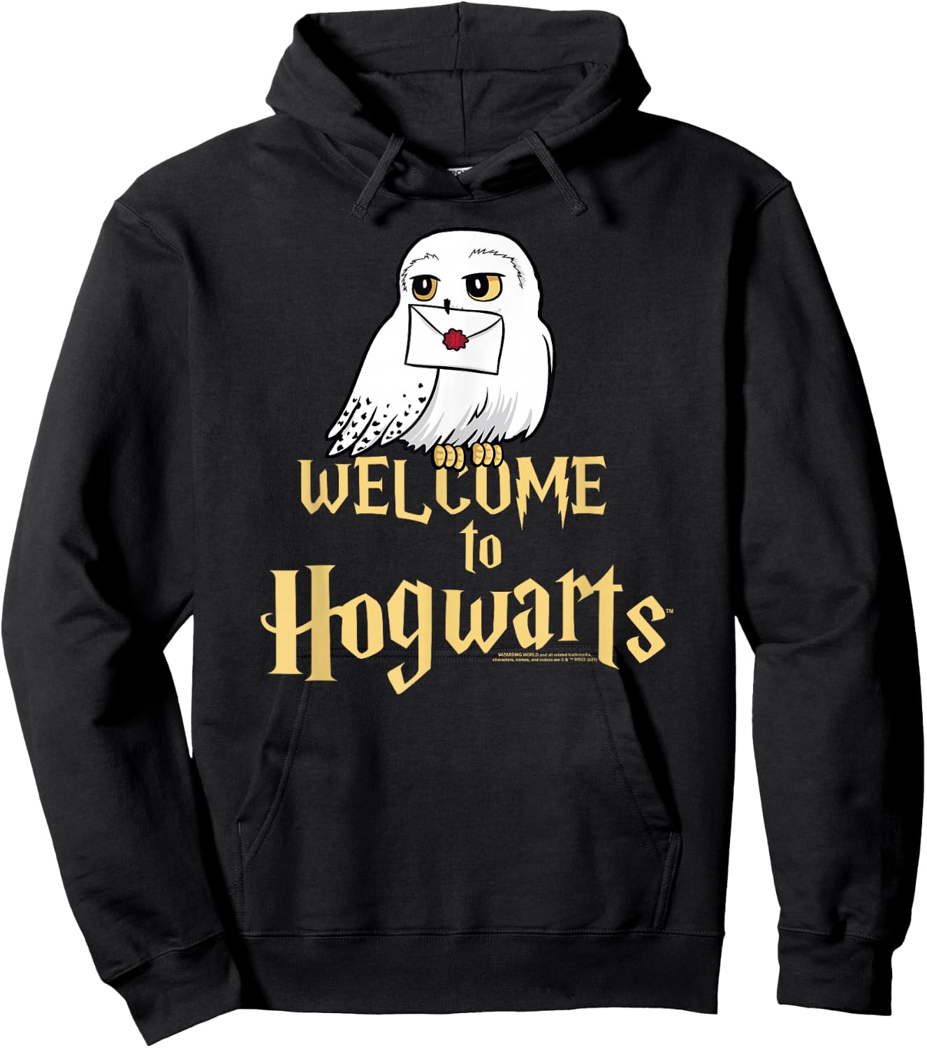 Harry Potter Hedwig Welcome to Hogwarts Hoodie - Hoodie | Black