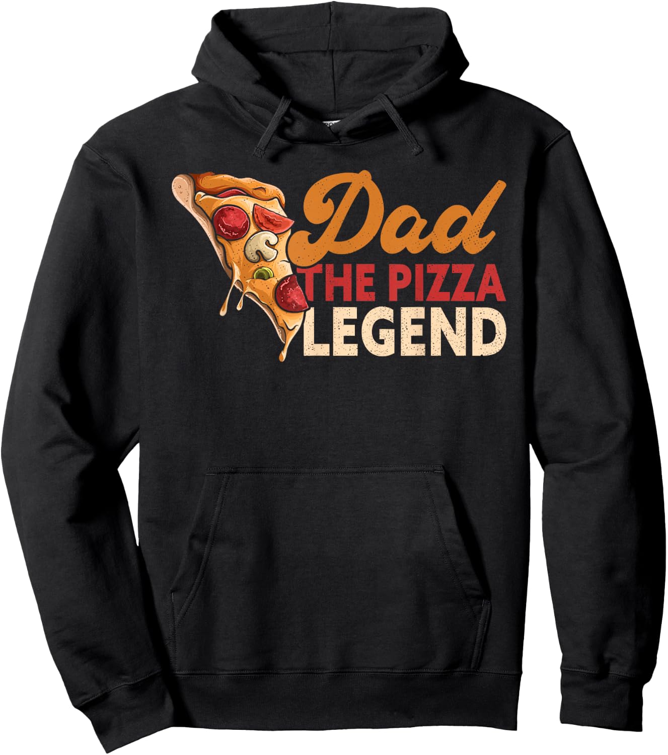 Dad The Pizza Legend Father's Day Funny Pizza Making Hoodie - Hoodie | Black