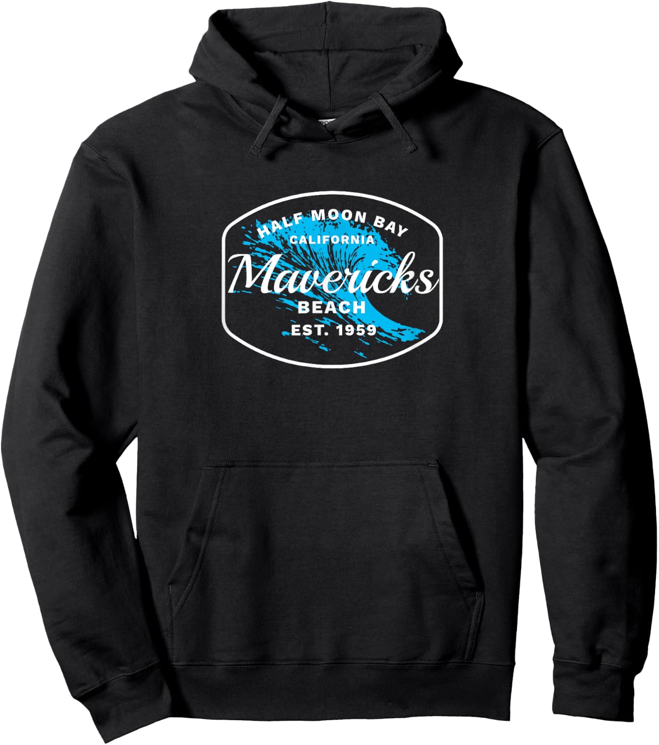 Half Moon Bay Mavericks Beach | Surfing Gift Travel Hoodie - Hoodie | Black