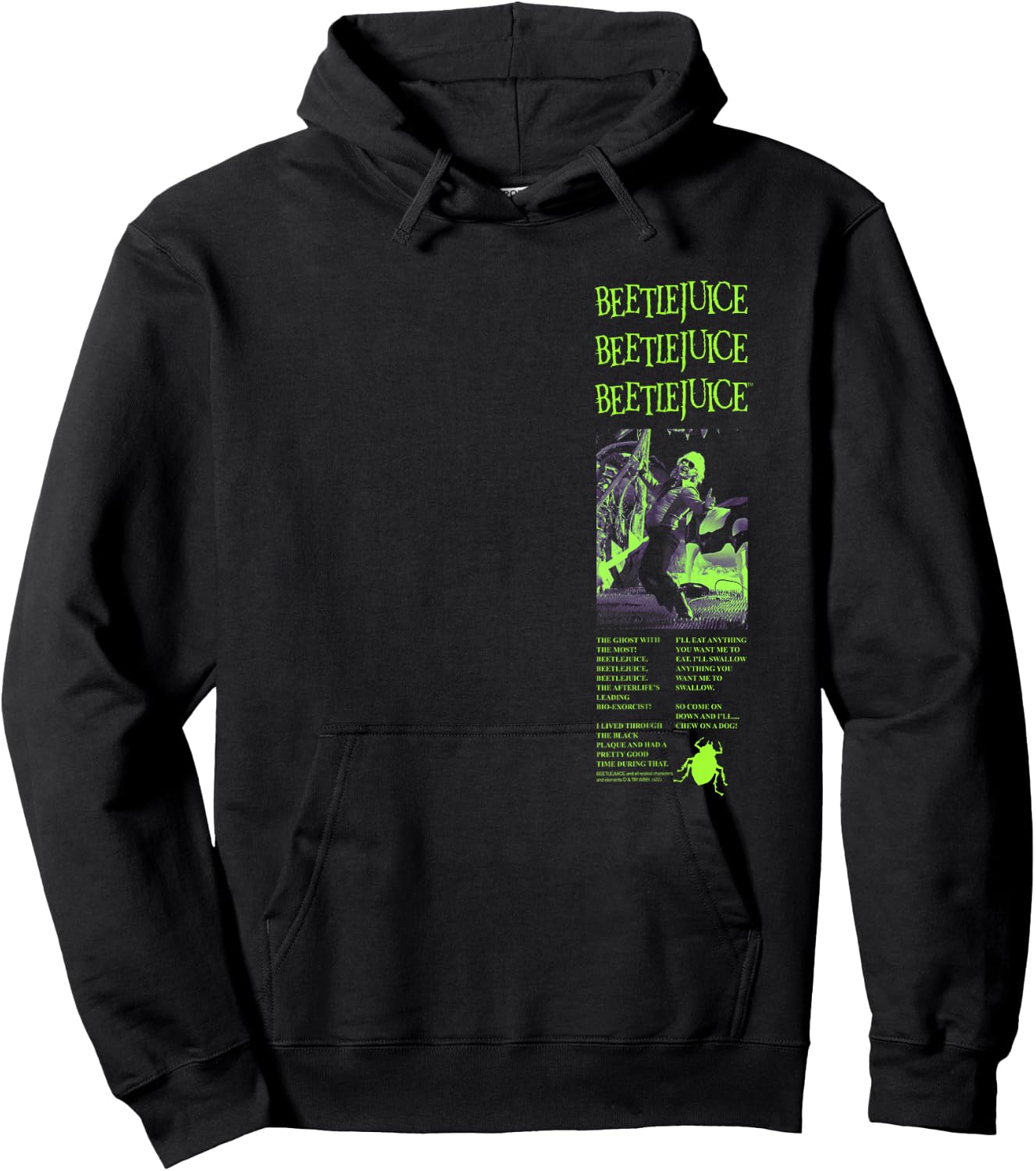 Beetlejuice Retro Ad Collage Movie Hoodie - Hoodie | Black