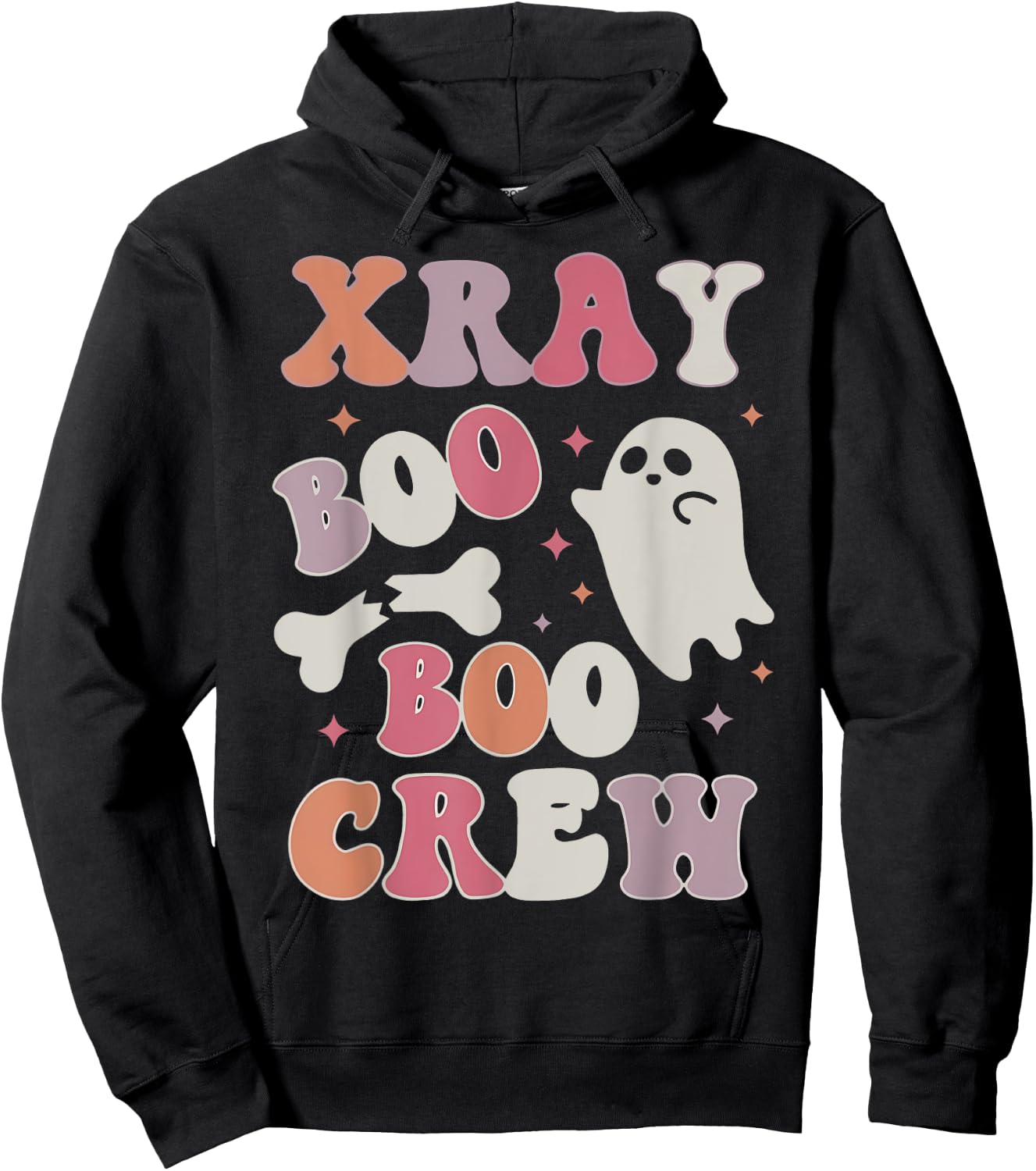 X Ray Boo Boo Crew Ghost Radiology Halloween Fall Nurse Hoodie - Hoodie | Black