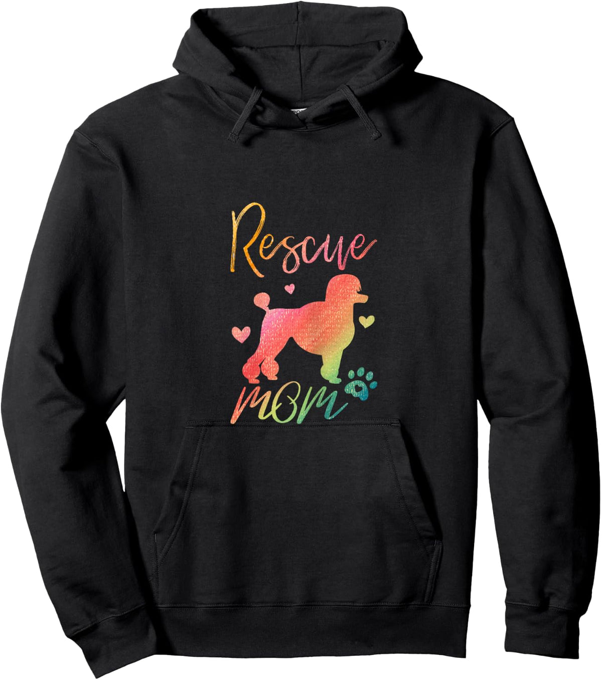 Rescue Poodle Mom Adopt Don't Shop Dog Rights Pet Adoption Women Hoodie - Hoodie | Black