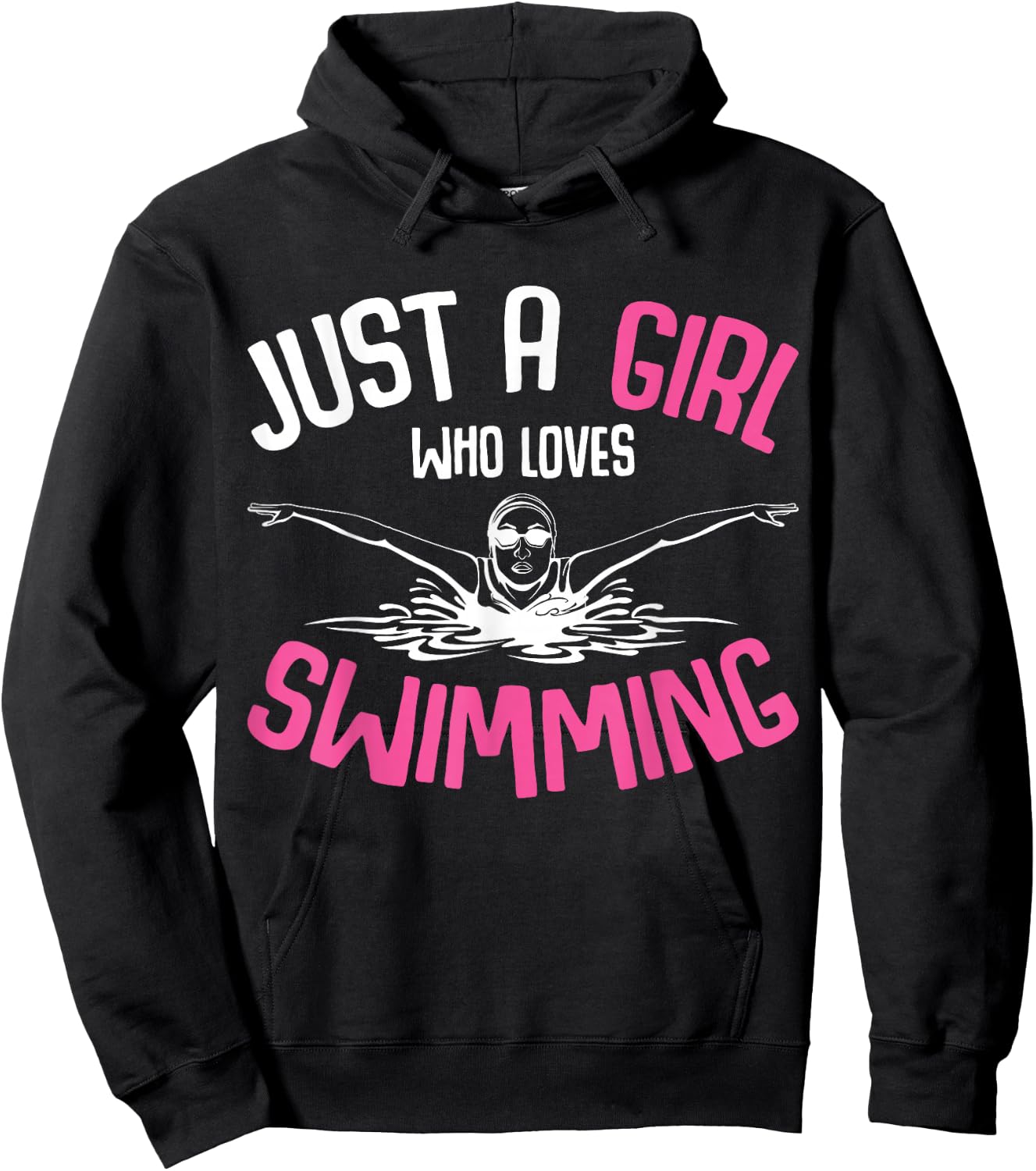 Just a Girl who loves Swimming Swimmers Kids Hoodie - Hoodie | Black