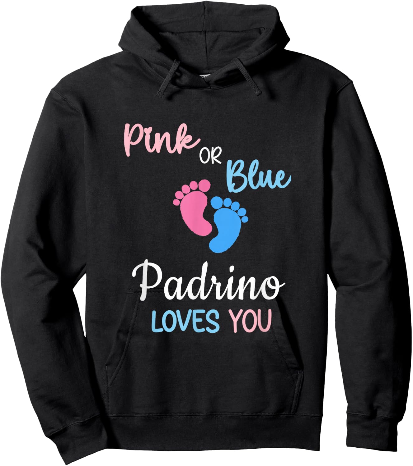 Pink or Blue Padrino Loves You Spain Spanish Godfather Hoodie - Hoodie | Black