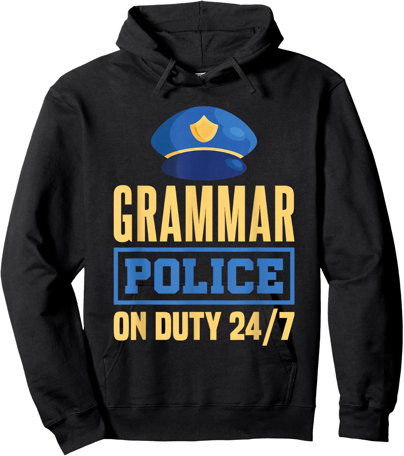 Grammar Police English Teacher Literature Hoodie - Hoodie | Black