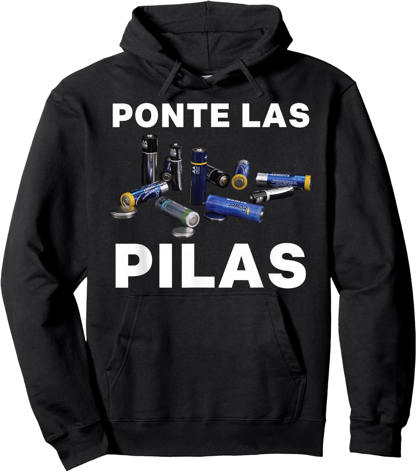 Ponte Las Pilas Funny Spanish Espanol Chistosa Mexico Chiste Hoodie - Hoodie | Black