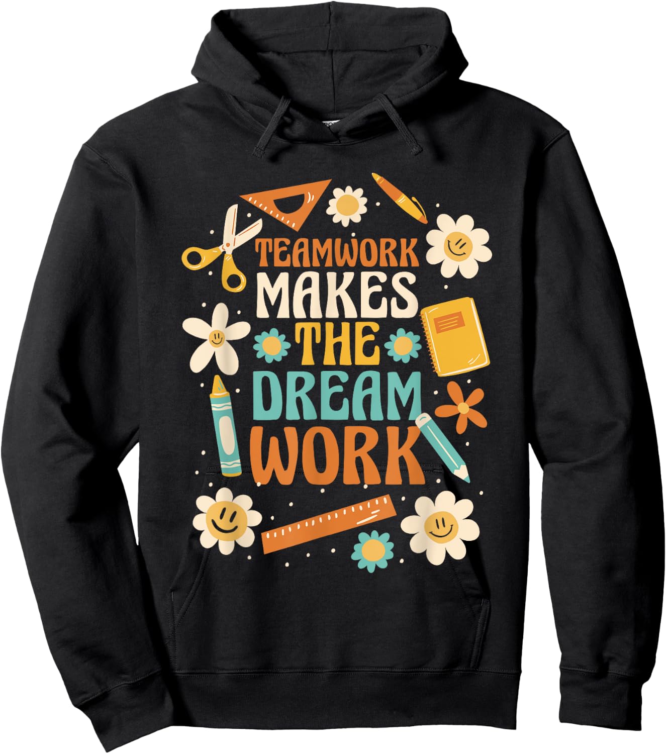 Teamwork Makes the Dream Work Hoodie - Hoodie | Black