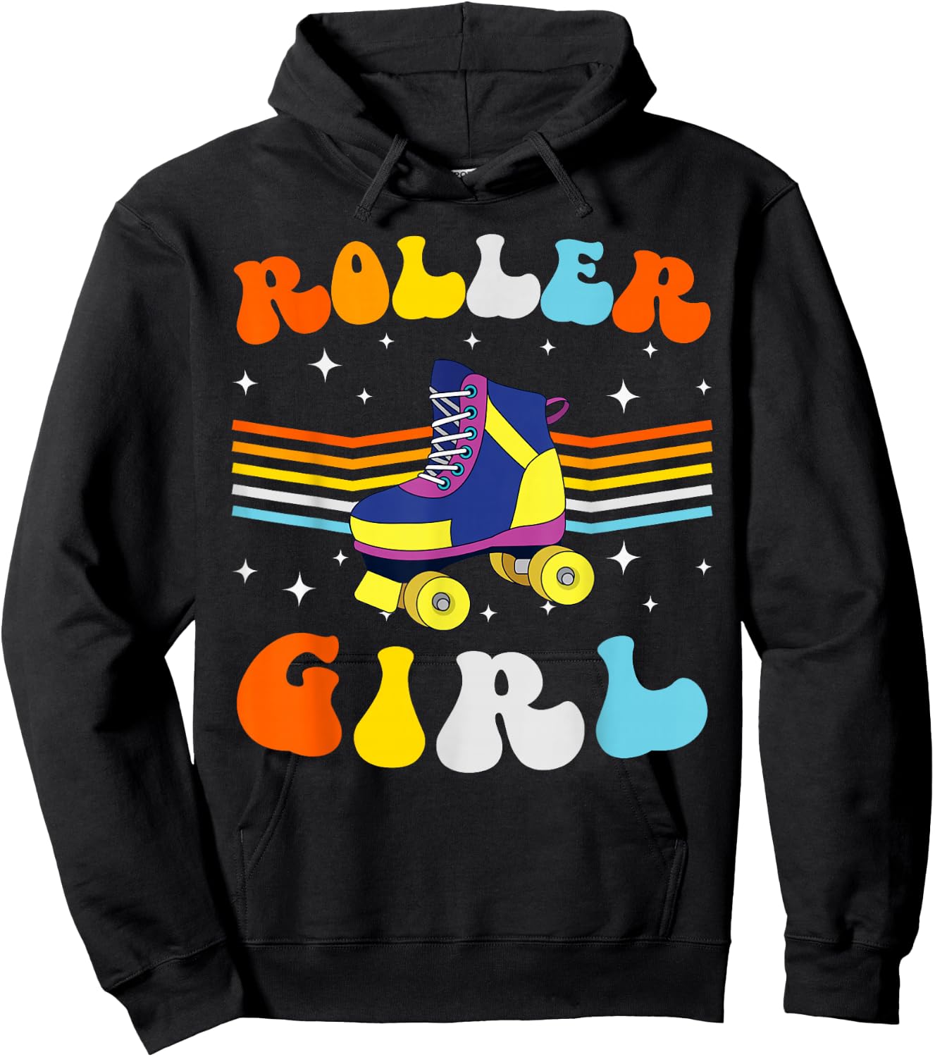 Roller Girl Roller Skating Rollerblade Skater Hoodie - Hoodie | Black