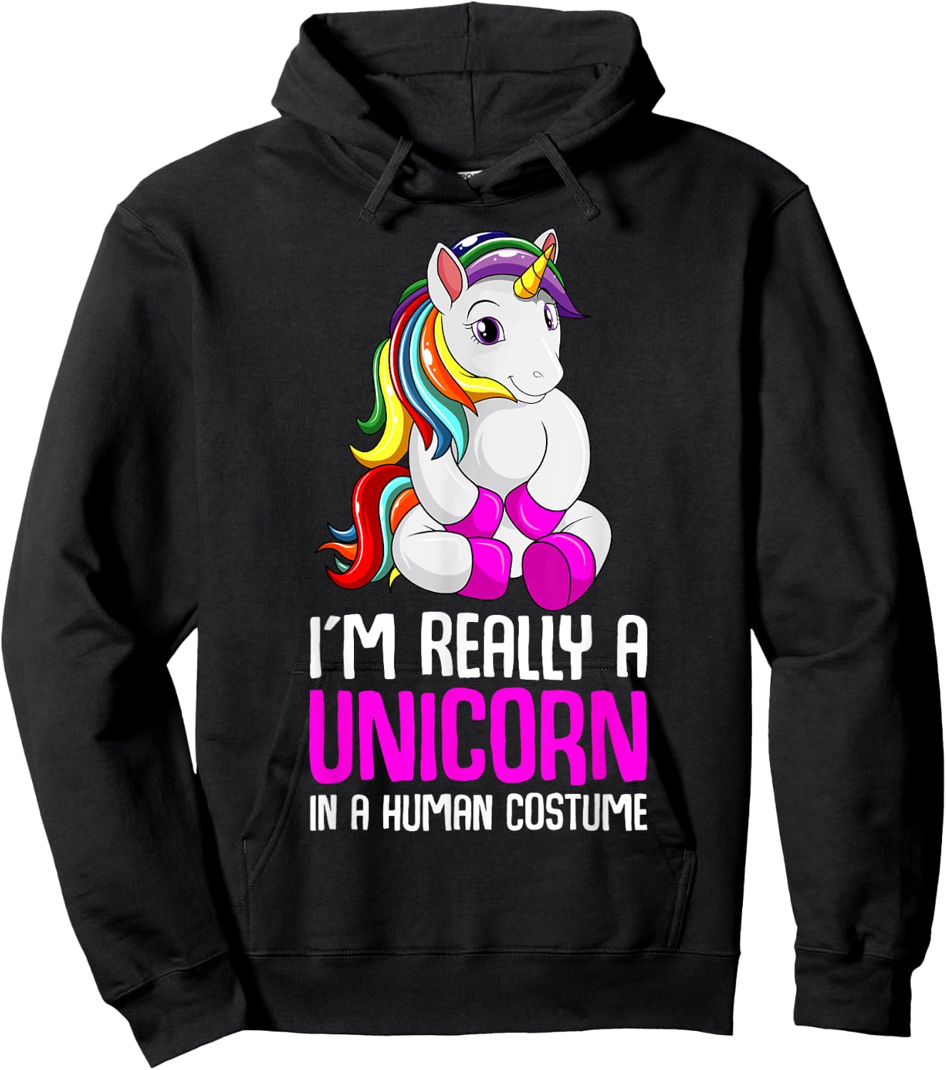 Unicorn Lover Unicorns Costume Kids Girls Youth Women Hoodie - Hoodie | Black