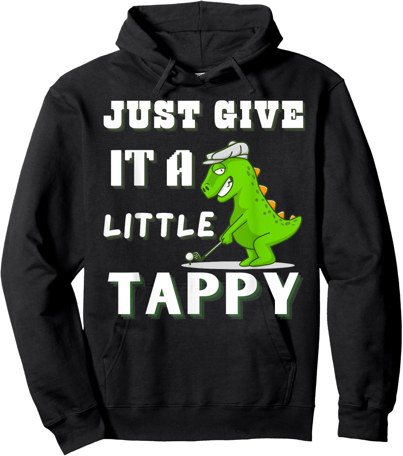 Funny Golf Dinosaur Adult Humor Men or Hoodie - Hoodie | Black