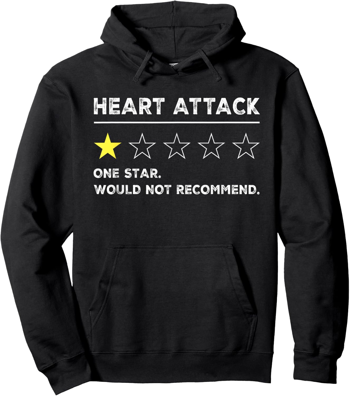 Heart Attack Funny Get Well Soon Gag Recovery Hoodie - Hoodie | Black